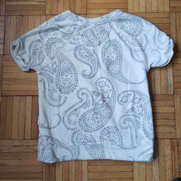 A&F Fleece Terry Cream Paisley Popover - Picture 3 of 7